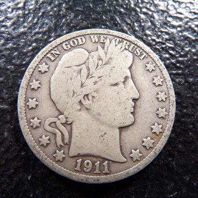 1911-S BARBER SILVER HALF DOLLAR ***MINTED 1 1/4 MILLION