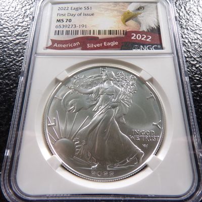 2022 NGC MS70 FIRST DAY ISSUE AMERICAN SILVER EAGLE DOLLAR