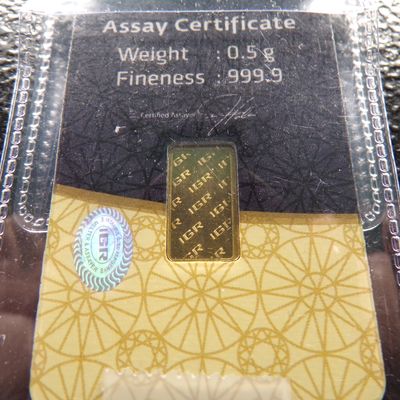 IGR 0.5 GRAM 999.9 FINE GOLD BAR
