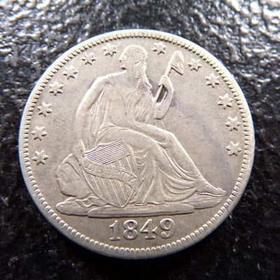 1849-O RARE DATE HIGH GRADE SEATED LIBERTY SILVER HALF DOLLAR