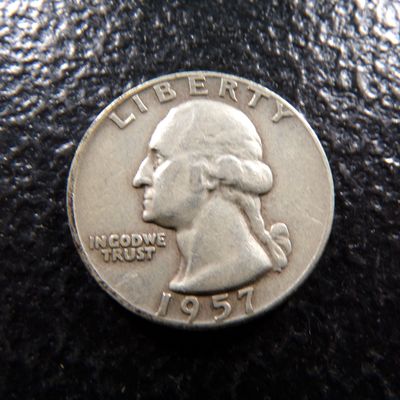 1957-D WASHINGTON SILVER QUARTER