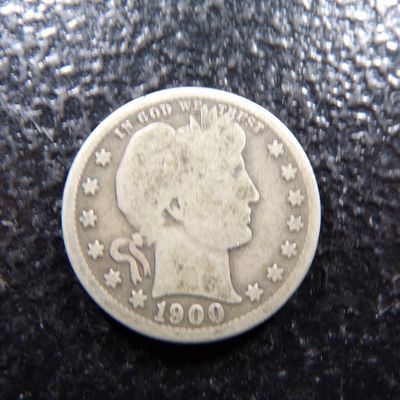 1900-S BARBER SILVER QUARTER