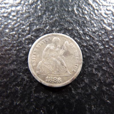 1886 SEATED LIBERTY SILVER DIME