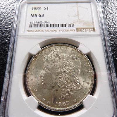 1889 NGC MS63 MORGAN SILVER DOLLAR