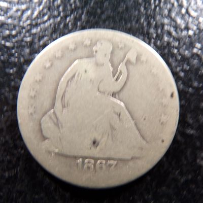 1867-S SEATED LIBERTY SILVER HALF DOLLAR