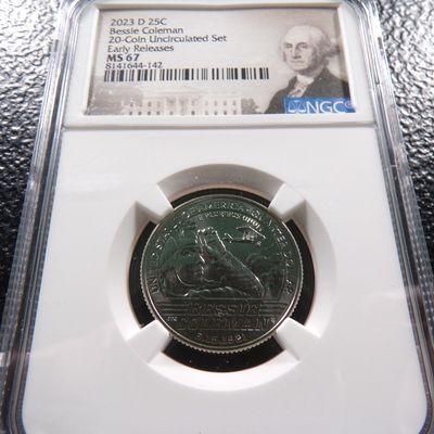 2023-D NGC MS67 BESSIE COLEMAN QUARTER