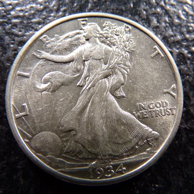 1934 HIGH GRADE WALKING LIBERTY SILVER HALF DOLLAR
