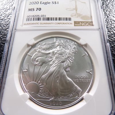 2020 NGC MS70 AMERICAN SILVER EAGLE DOLLAR