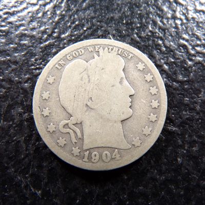 1904-O BARBER SILVER QUARTER