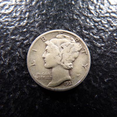 1931-D MERCURY SILVER DIME