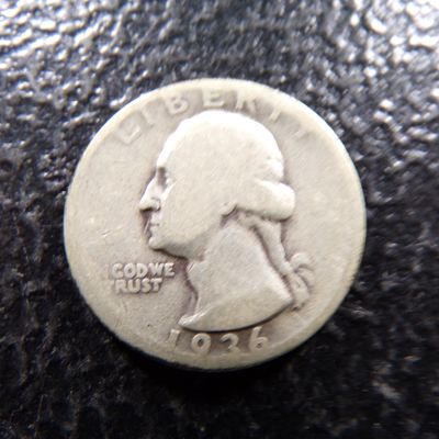 1936-D WASHINGTON SILVER QUARTER