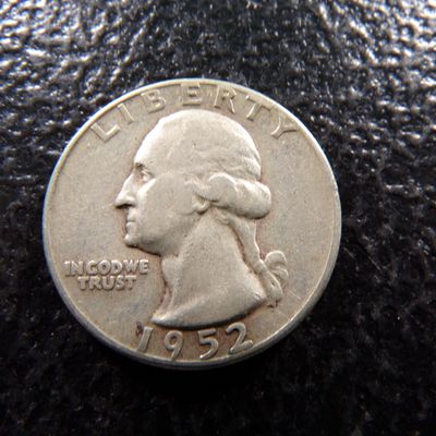 1952 WASHINGTON SILVER QUARTER