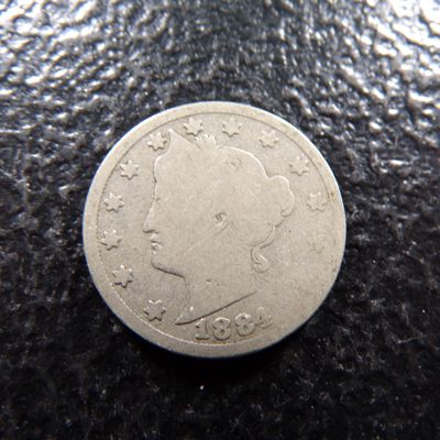 1884 LIBERTY HEAD V NICKEL