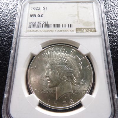 1922 NGC MS62 PEACE SILVER DOLLAR