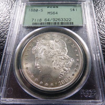 1880-S PCGS MS64 HIGH GRADE MORGAN SILVER DOLLAR