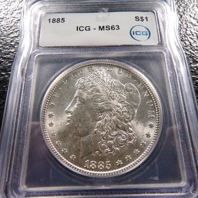 1885 ICG MS63 MORGAN SILVER DOLLAR