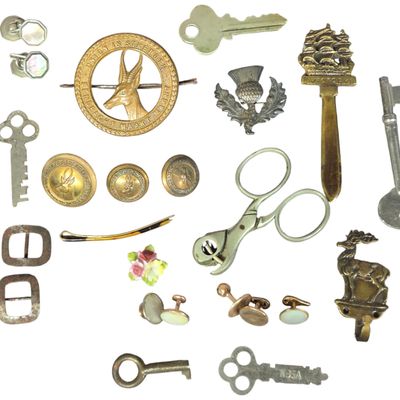 An Assortment of British and Commonwealth Militaria, Vintage Keys, and Personal Effects