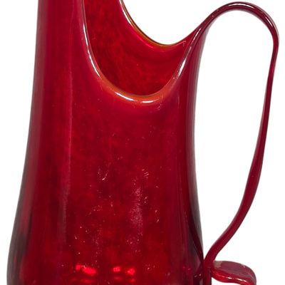 L.E. Smith Amberina Art Glass Pulled Spout Pitcher
