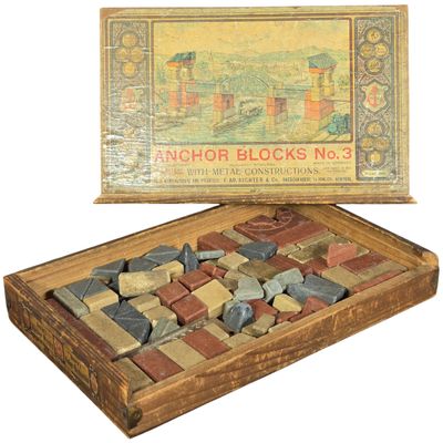 Richter Anchor Blocks No. 3 Building Set with Metal Constructions