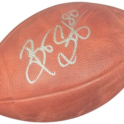 Vintage Autographed #80 Signed Football NFL
