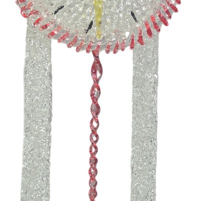 Large Vintage Spun Glass Grandfather Clock Sculpture