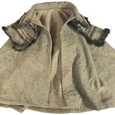 Edwardian Fur Lined Wool Cape