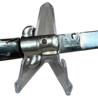 Italian Style Stiletto Switchblade with Marbled Synthetic Scales