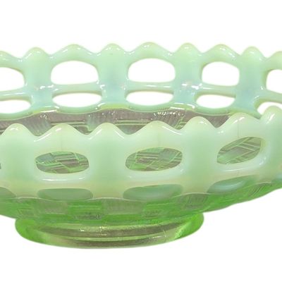 A Trio of Fenton Opalescent Glass Decorative Pieces