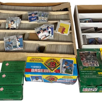 A Collection of Sports Trading Cards Including Baseball Football Racing and WCW with Norinco 9x18mm Ammunition
