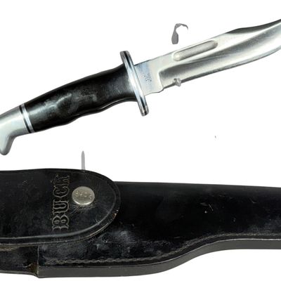 Vintage Buck 119 Special Hunting Knife with Leather Sheath