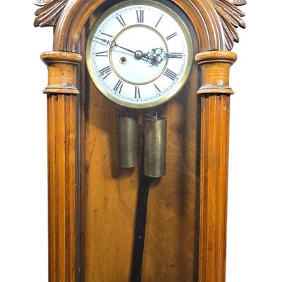 Late 19th Century Two Weight Vienna Regulator Wall Clock