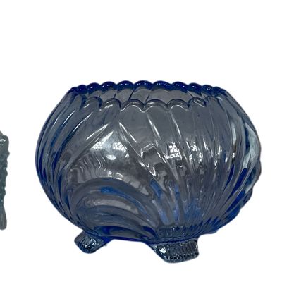 Seven Decorative Glass Items Including Fenton Hobnail and Opalescent Wares