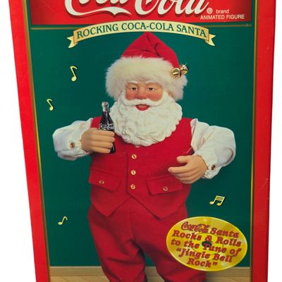 Rocking Coca-Cola Santa Animated Holiday Figure with Original Box