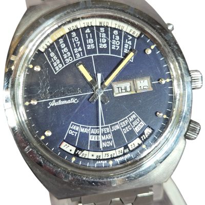 Wittnauer 2000 Perpetual Calendar Stainless Steel Automatic Wristwatch