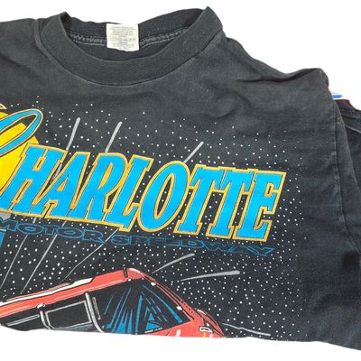 Three NASCAR Charlotte Motor Speedway and Kevin Harvick Graphic T-Shirts