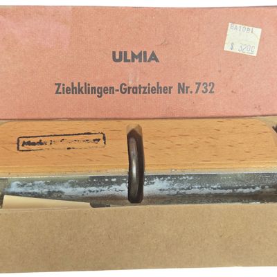 Vintage Ulmia Model No. 732 Beechwood Scraper Burnisher with Box