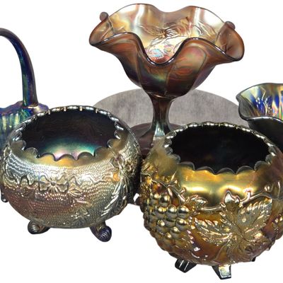 A Collection of Fenton and Northwood Iridescent Carnival Glass
