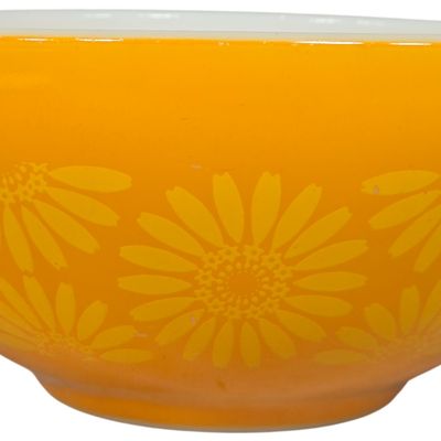 Pyrex Daisy Pattern Orange Cinderella Mixing Bowl 443