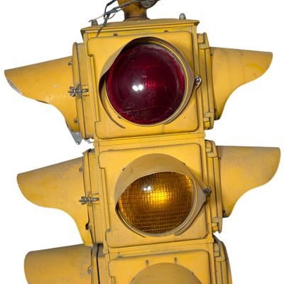 Vintage Crouse-Hinds Four-Way Metal Traffic Signal