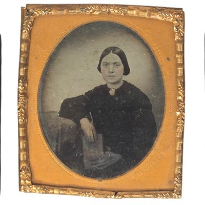 Trio of Sixth-Plate Mid-19th Century Cased Portraits Including W.P. Jackson St. Louis Example