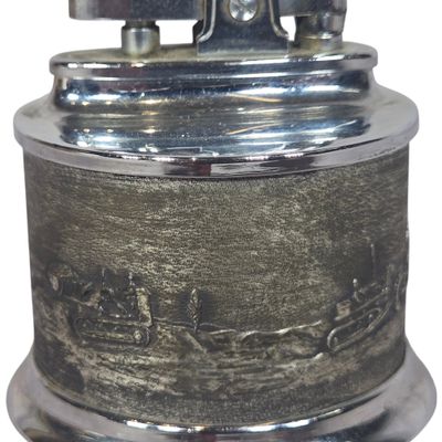 Vintage Idealine Japan Industrial Advertising Table Lighter Ohio Machinery Co.