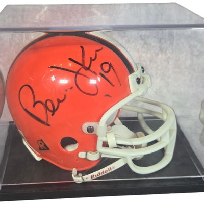 Autographed Bernie Kosar Cleveland Browns Riddell Miniature Football Helmet