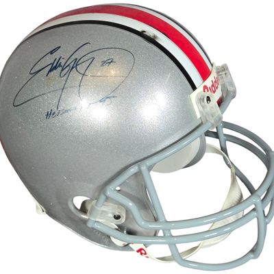Riddell Ohio State Buckeyes Full-Size Replica Helmet Signed by Eddie George with Heisman 95 Inscription