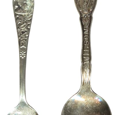 Two American Historical Commemorative Silver-Plated Souvenir Spoons
