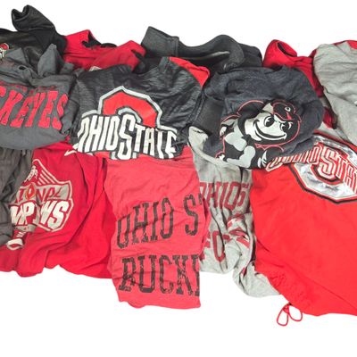An Assortment of approximately 14-16 pieces of Ohio State Buckeyes Collegiate Apparel