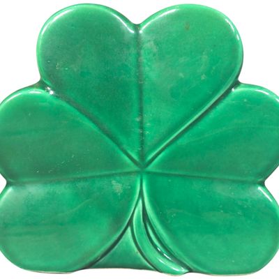 Parma by AAI Japanese Green Glazed Ceramic Shamrock Planter