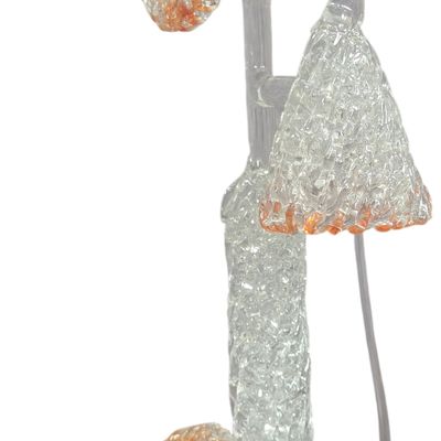 Mid-Century Trio of Granulated Lampworked Art Glass Botanicals
