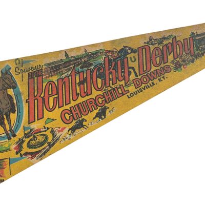 Vintage Kentucky Derby Churchill Downs Souvenir Felt Pennant