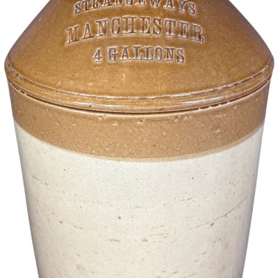 Doulton Lambeth Stoneware 4 Gallon Boddingtons Strangeways Manchester Advertising Flagon