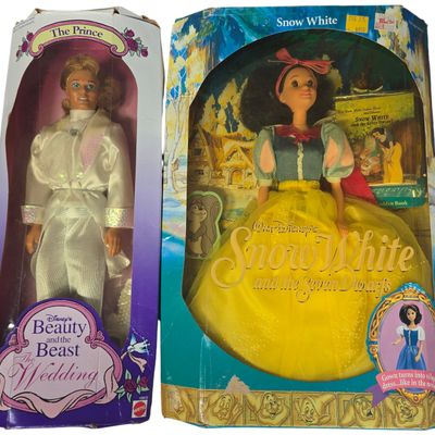 Two Mattel Disney Dolls Snow White and The Prince